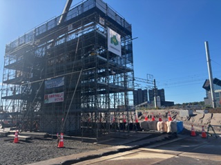 北広島新駅新築工事風景